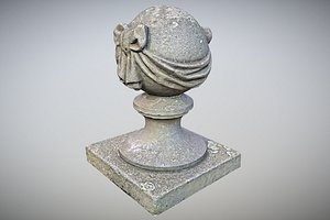 3D stone ball pillar