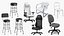 Chairs Collection 3D model