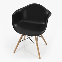 Pascal Black Plastic Modern Shell Chair