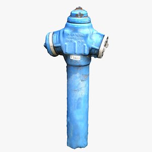 3d model hydrant blue scan