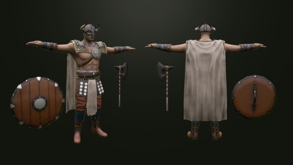 Viking Male Character 1.6 - Low poly 3D