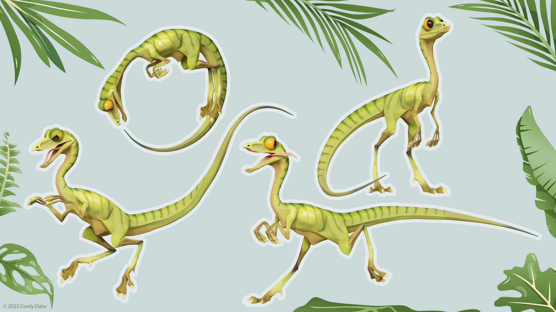 3D Cartoon Character Compy - Dinosaur Compsognathus PBR https://p.turbosquid.com/ts-thumb/ki/MKd3W6/KY/cposes2/png/1702899786/1920x1080/fit_q87/9b984ba63907c530da78b022db4f917965ba40df/cposes2.jpg