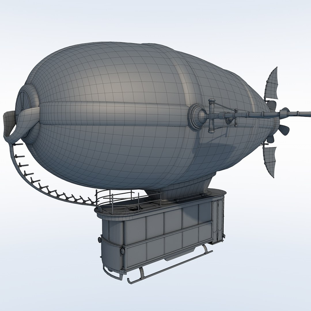 Fantasy Zeppelin 3d Model Turbosquid 1176236