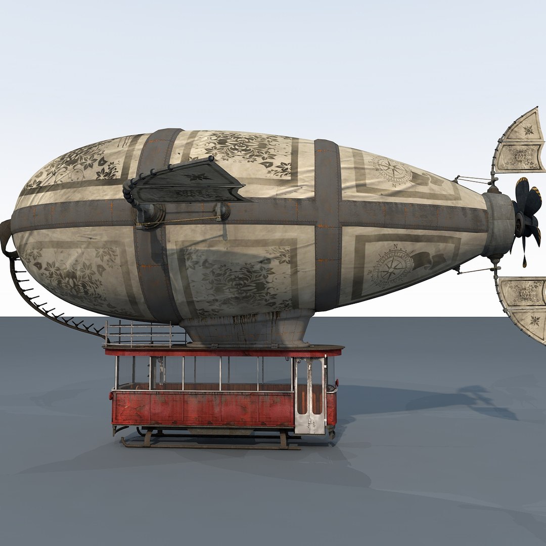 Fantasy Zeppelin 3d Model Turbosquid 1176236