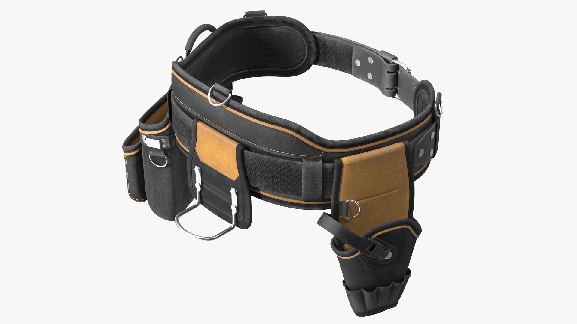 Heavy Duty Multi Purpose Tool Belt Dusty Set 3D model preview