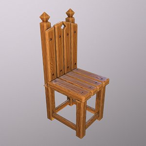 Stylized medieval chair model