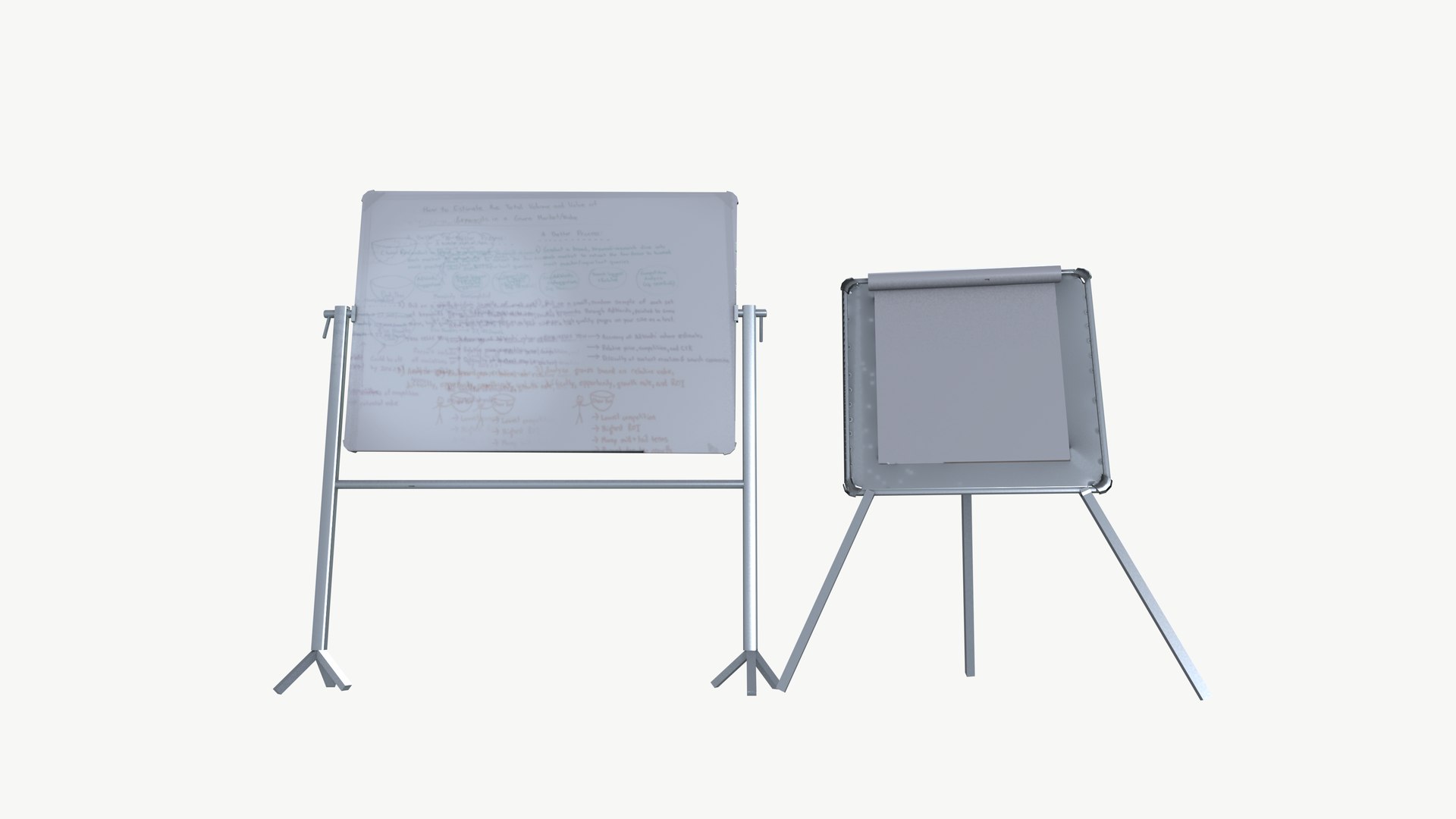 3D Model Note Board Stand - TurboSquid 2279436