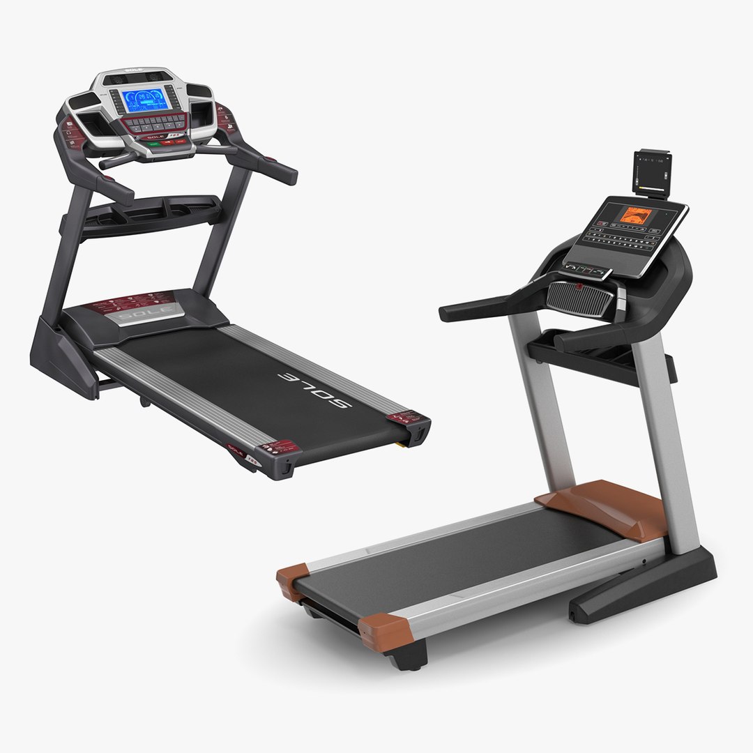 Rigged Treadmills 3D Models Collection 3D model preview