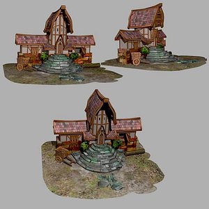 Medieval Village Nobleman House 3D model