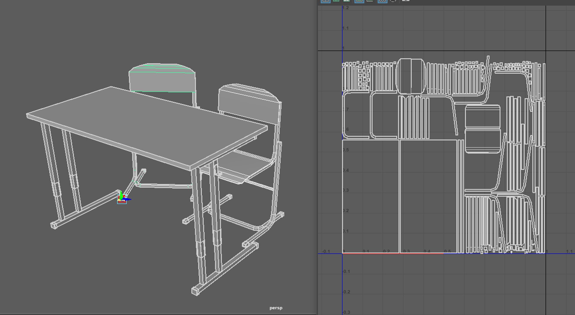 Low Poly Classroom Desk And Chair VR AR 3D Model - TurboSquid 1938249