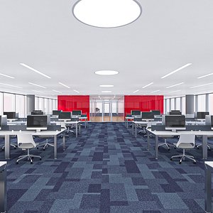 Office interior 05 3D model
