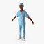 African American Female Doctor Rigged for Cinema 4D 3D Model