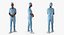 African American Female Doctor Rigged for Cinema 4D 3D Model