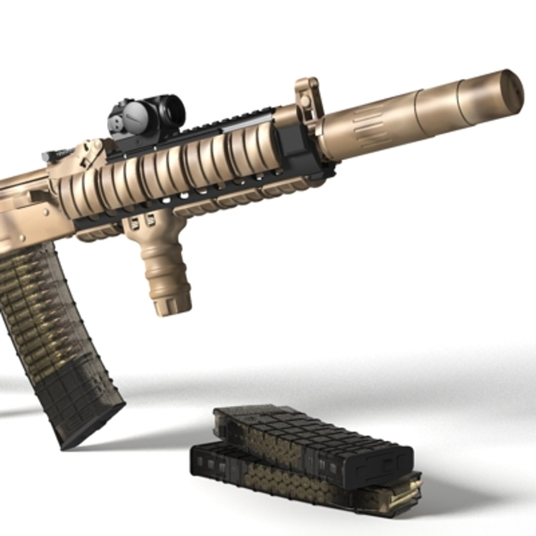 3d Ak Rifle Custom Assault Model