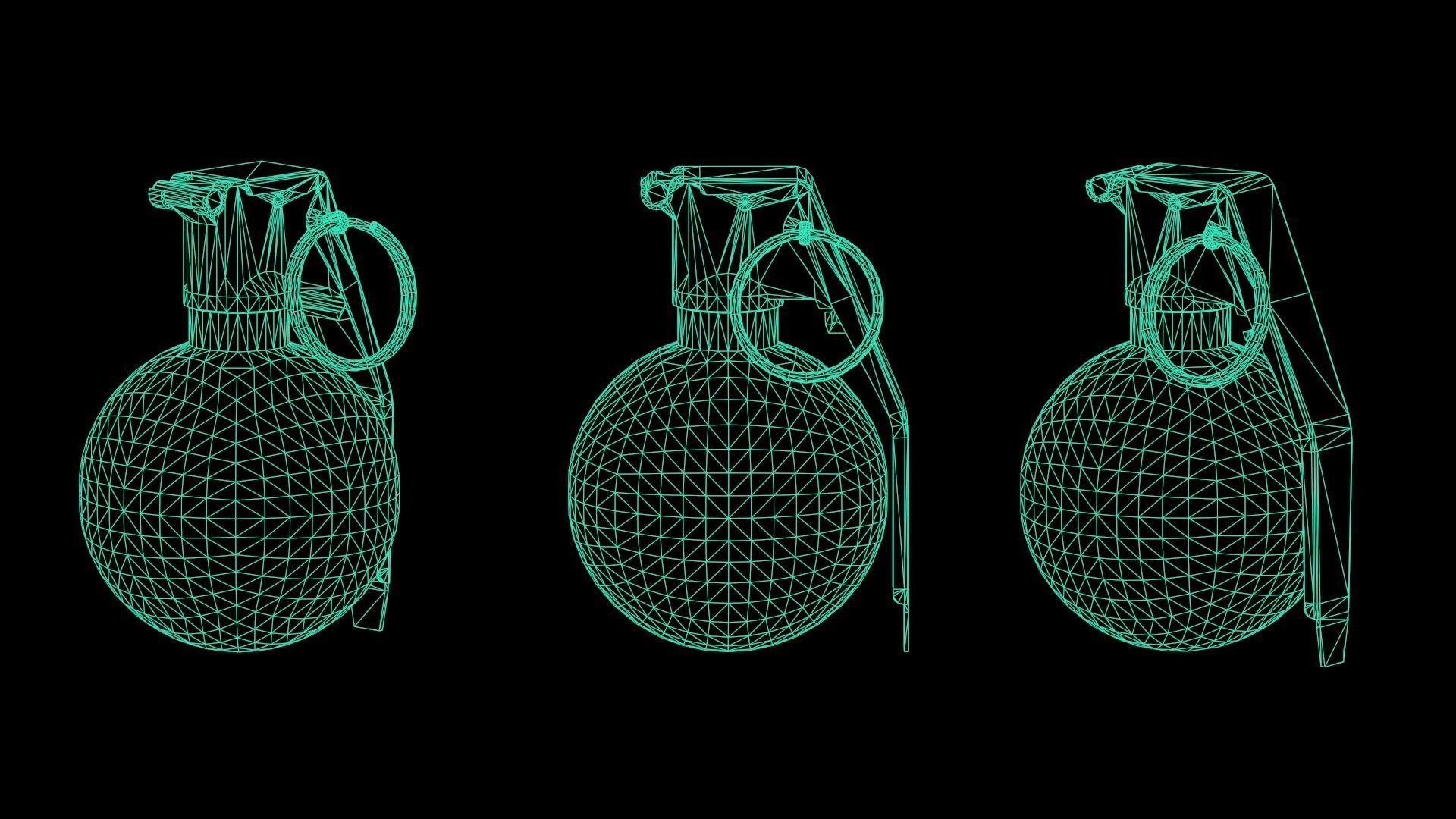 3D Game Ready M67 Frag Grenade - Army Skin VR AR low-poly 3d model ...