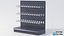 Supermarket Empty Shelf 120 Straight with Hooks