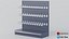 Supermarket Empty Shelf 120 Straight with Hooks