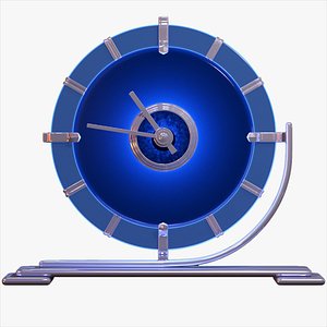 Blue Deco Desk Clock