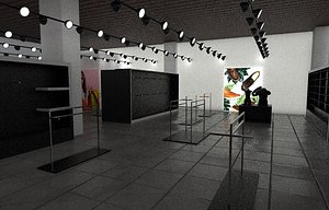 Interior Clothes and shoes Showroom
