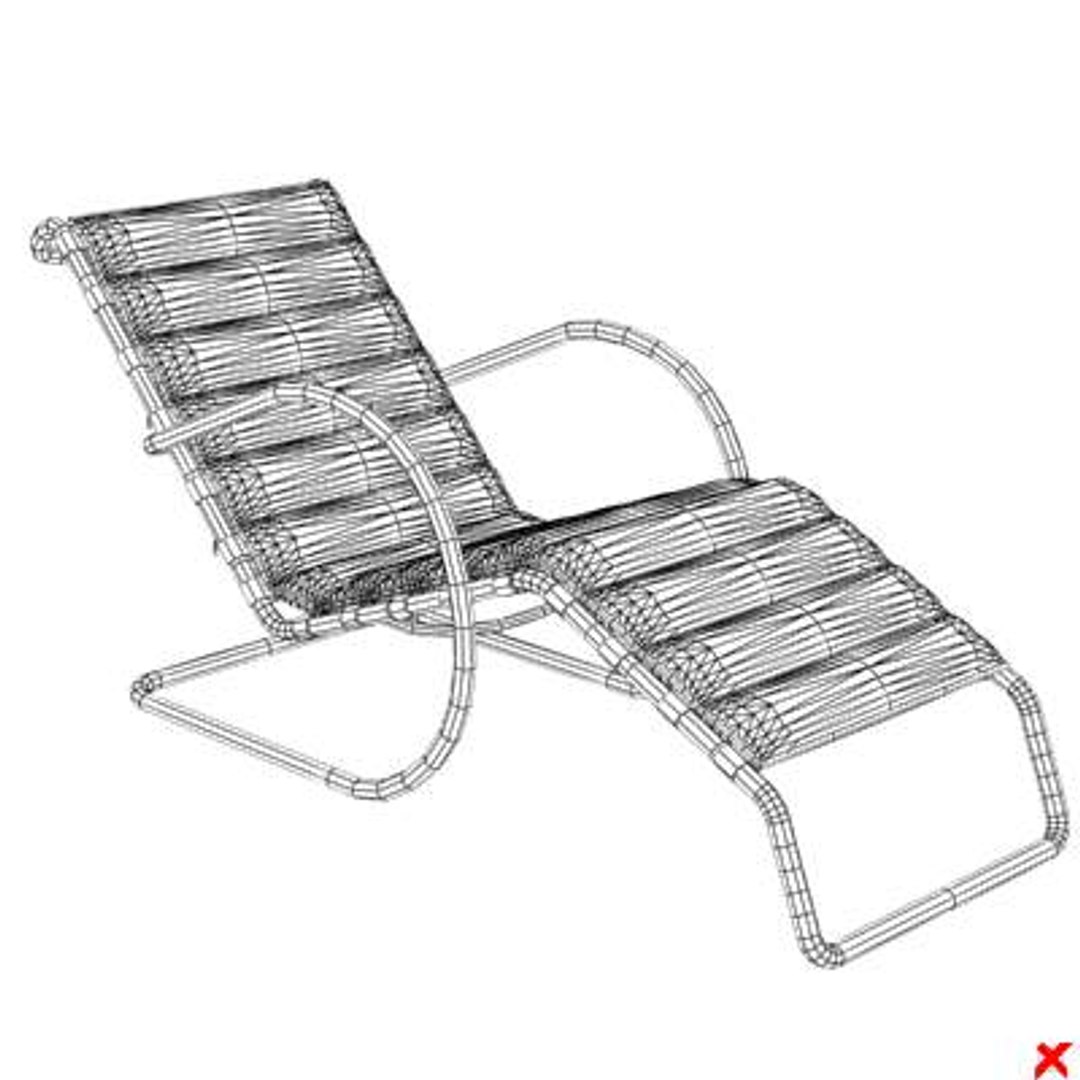 chaise longue 3d model