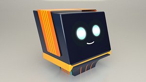3D Game Character Robot Head