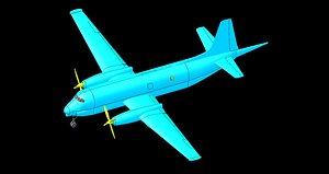 French Breguet Atlantique (Rev) Maritime Patrol Aircraft Solid Assembly Model