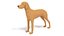 3D model Low Poly Cartoon Hungarian Vizsla Dog