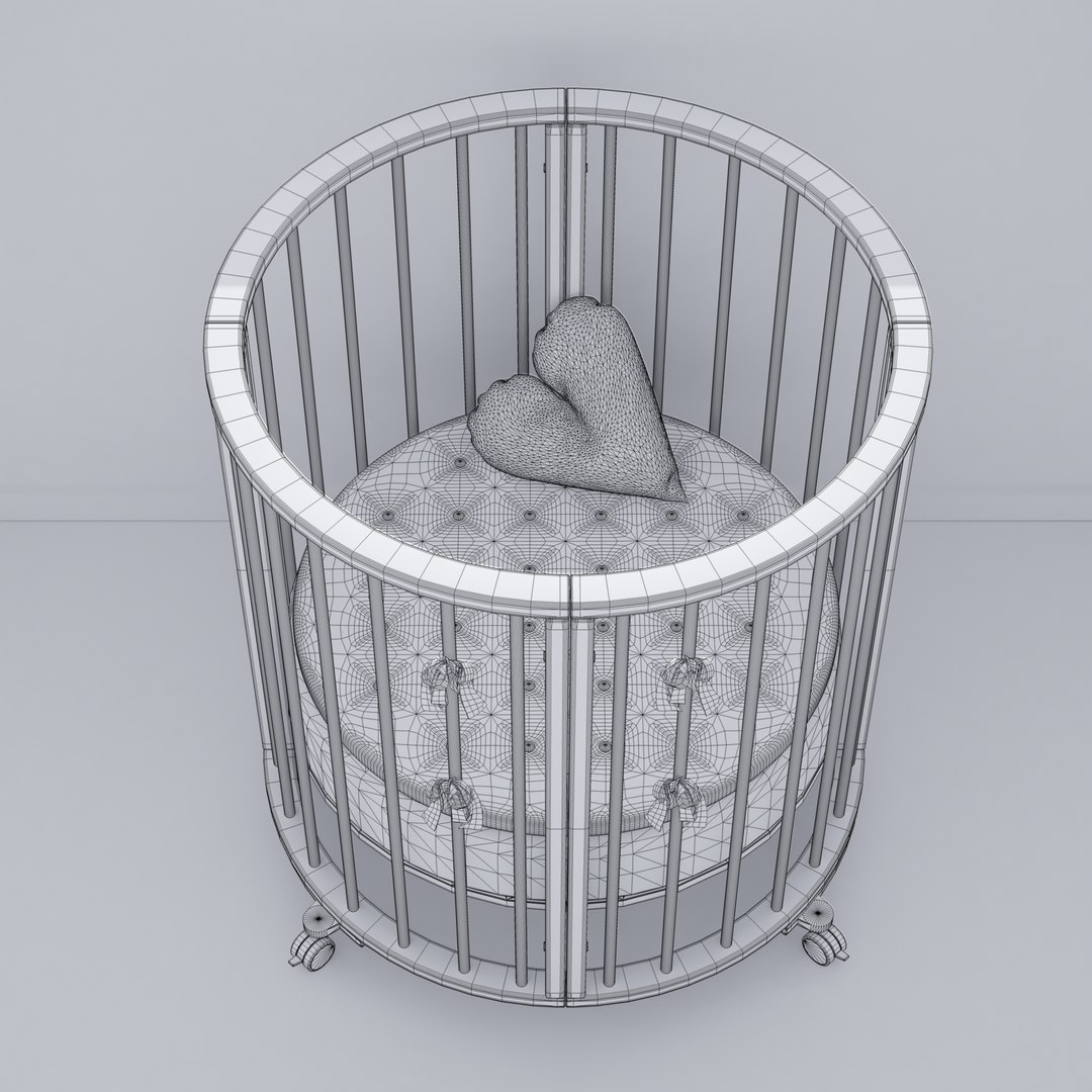 3d stokke crib white version