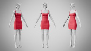 3D Dress 52 Cardinal