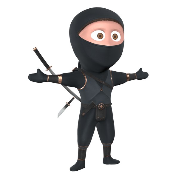 Stylized ninja warrior character 3D model - TurboSquid 1527645