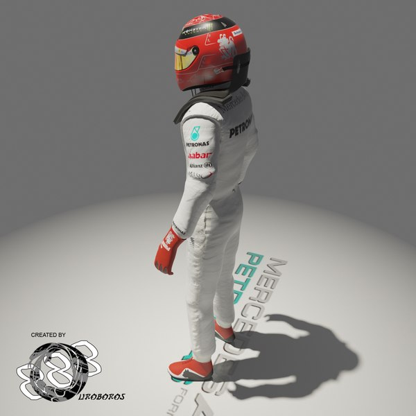 formula driver michael schumacher 3d model