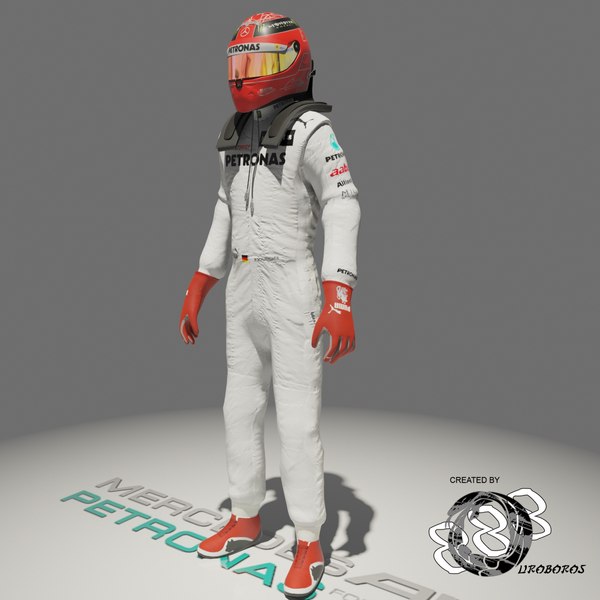 formula driver michael schumacher 3d model