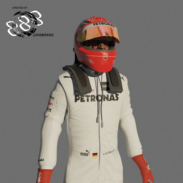formula driver michael schumacher 3d model