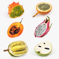 Cutted Exotic Fruits Collection 2