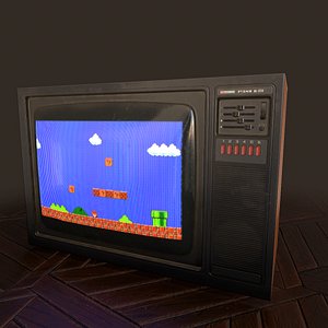 3D old tv model