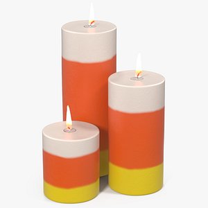 Candles Corn with Flame