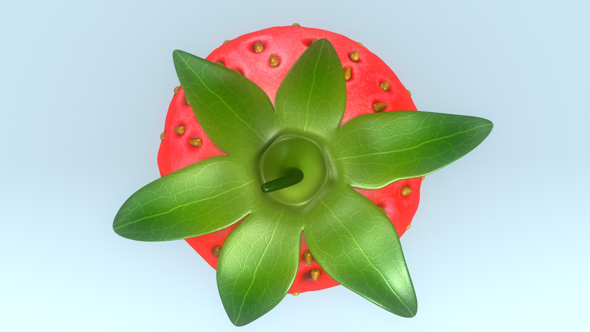 strawberry berry 3d model