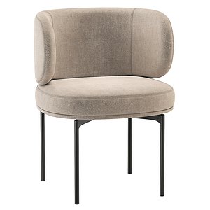 3D Akiko Dining Chair Gallotti and Radice model