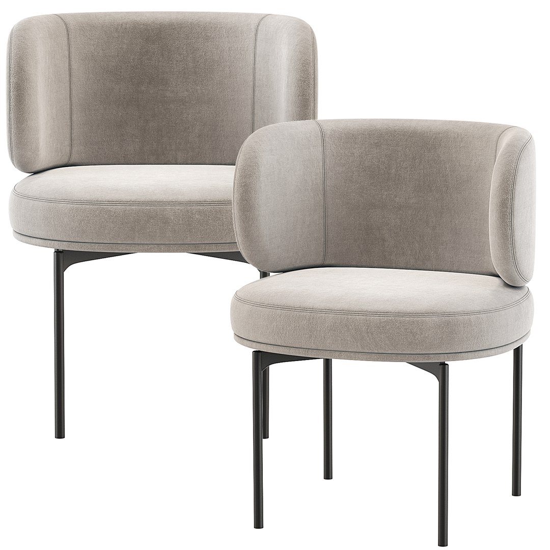 3D Akiko Dining Chair Gallotti and Radice model - TurboSquid 1805278