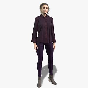 Fashionable Woman 3D Character 3D model