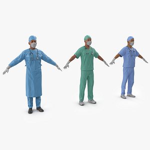male surgeons 3d model