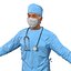 male surgeons 3d model
