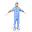 male surgeons 3d model