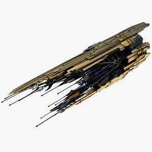 Alien Dreadnought Capital Sci-Fi Spaceship