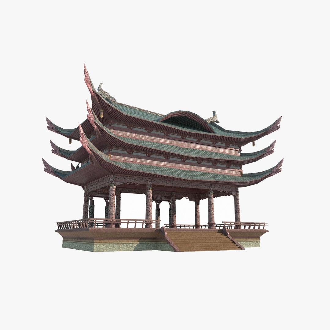 3D Ancient Asian architecture tea hall - TurboSquid 2096101