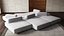 White island section sofa 3D model