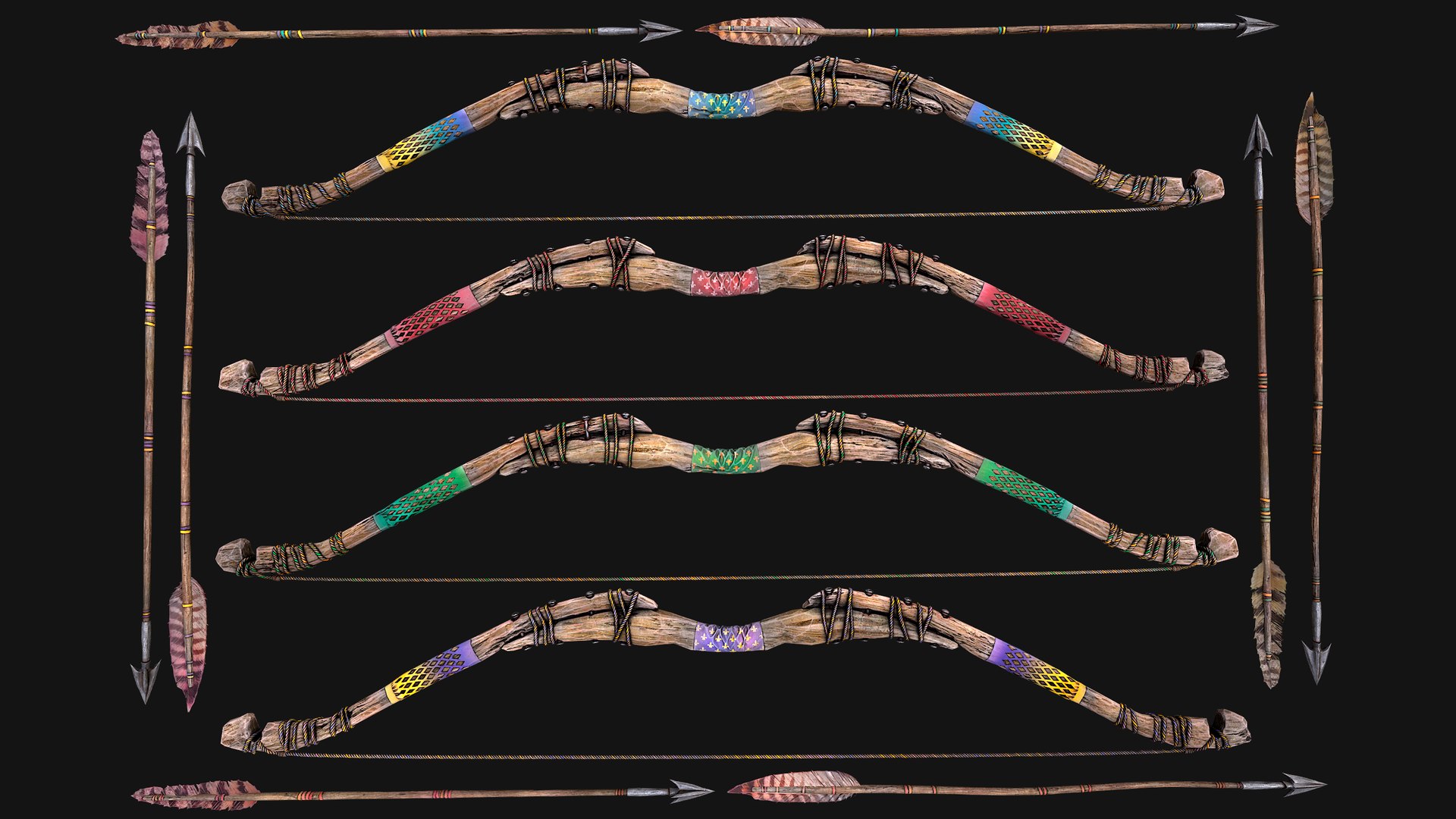 Medieval Wooden Bow Weapon Set model https://p.turbosquid.com/ts-thumb/kj/RO1i45/3x/aaawoodenbowcpack1/png/1757746098/1920x1080/fit_q87/81194dea4356e38d7be39cfaf2da010984272658/aaawoodenbowcpack1.jpg