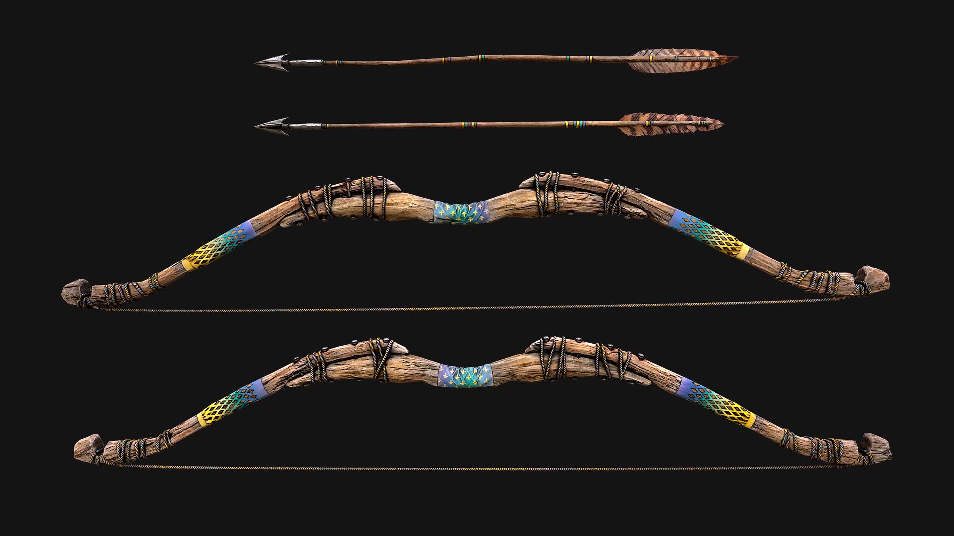 Medieval Wooden Bow Weapon Set model https://p.turbosquid.com/ts-thumb/kj/RO1i45/T5/woodenbowblueimg3/png/1757746121/1920x1080/fit_q87/561442cda4c7209863b047866bb38cf8bfdd6323/woodenbowblueimg3.jpg