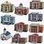 3D Low Poly Buildings Collection 09 model