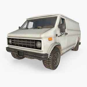 3D model low-poly old generic van